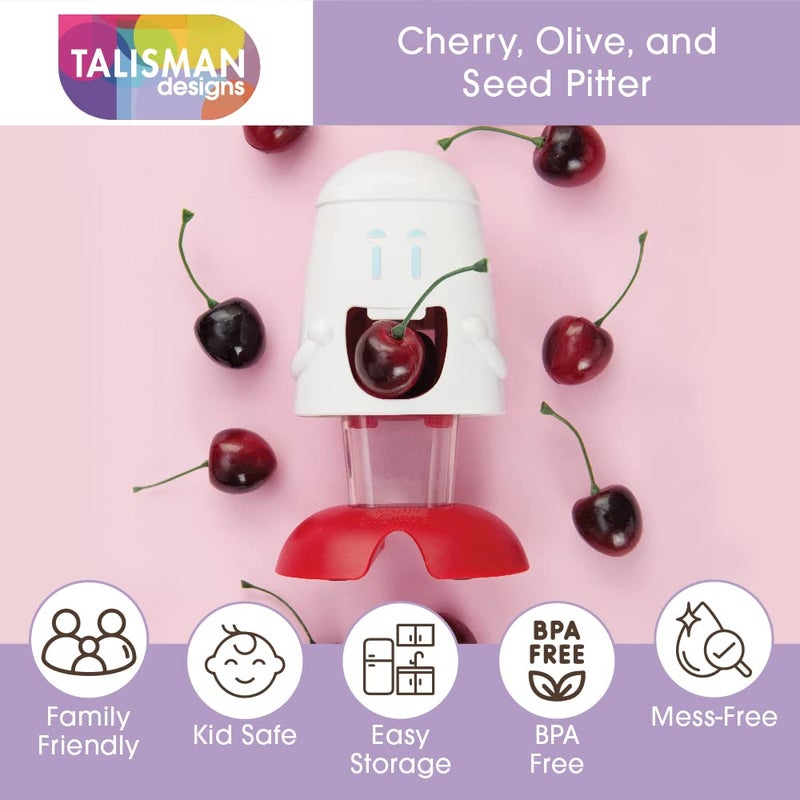 Talisman Designs Cherry Pitter | Family Friendly Kitchen Tools | Fun & Functional Cherry Chomper | Olive & Cherry Seed Picker for Kids | Gift Item - Image 4